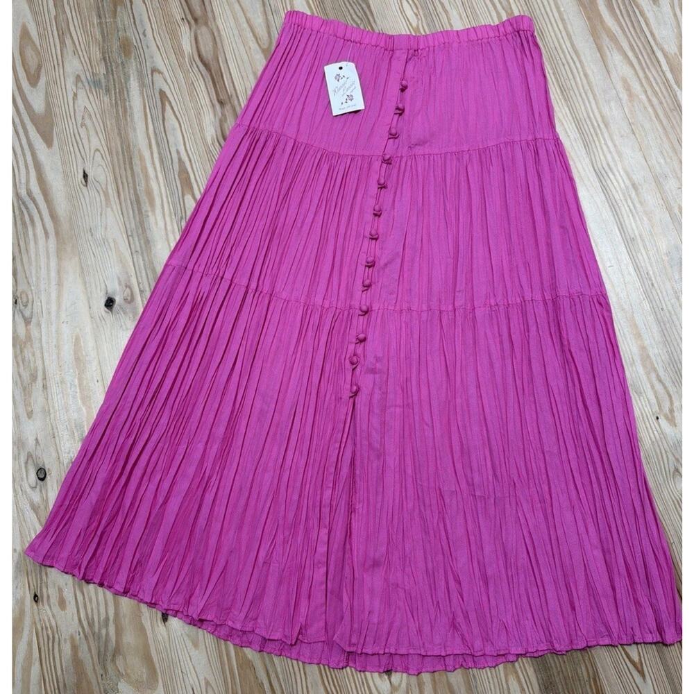 Vtg Klassie Lassie Long Pink Skirt- NWT Deadstock Made In USA One Size Fits All